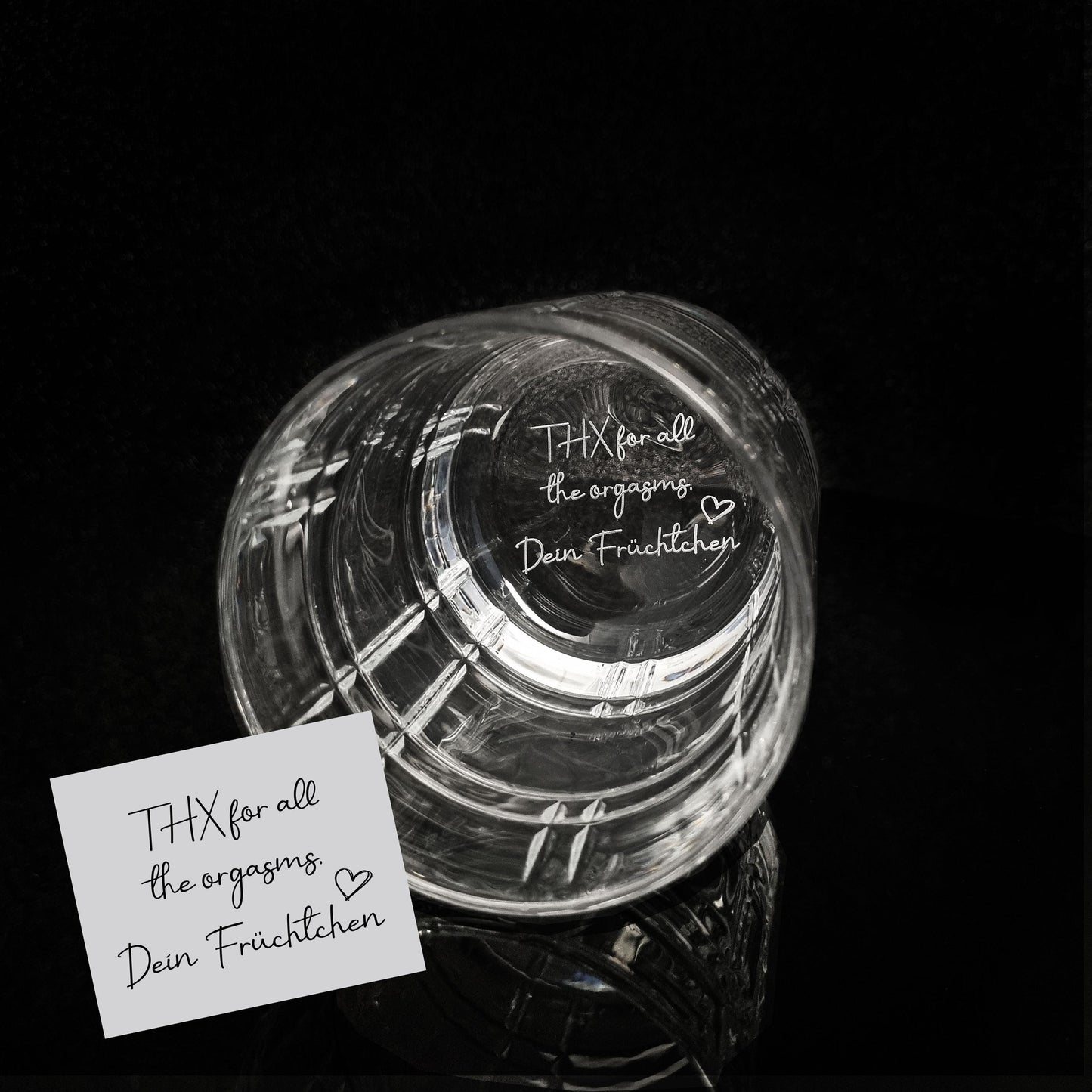 Personalized Whiskey Glass Custom Handwritten Gift Message for Whiskey Lovers, Bottom Engraved Glasses, Gift Idea for Him