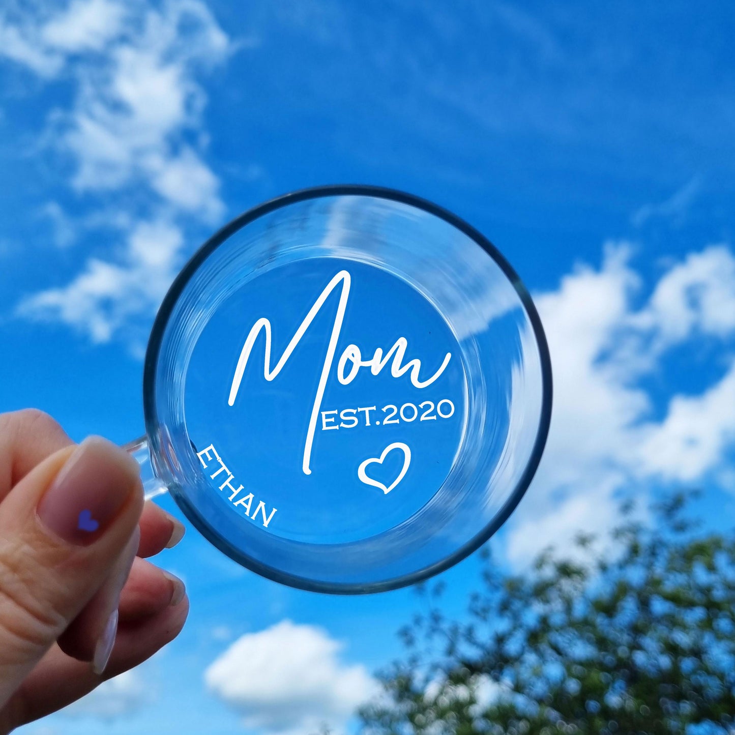 Custom Coffee Mug for Mom - Inside Bottom Engraved with Kids’ Names - Gift for Mother’s Day, Birthday or Just Because