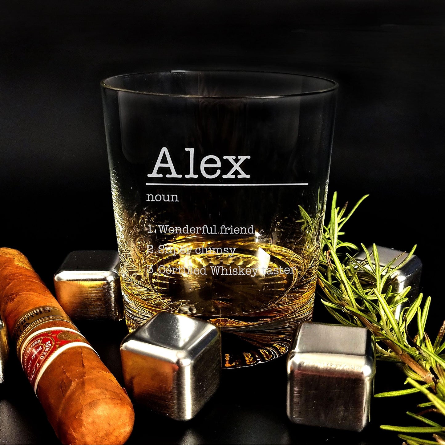 Custom Name Definition Whiskey Glass Engraved Gifts Ideas Presents For Father Dad Colleague Birthday Christmas Fathers Day