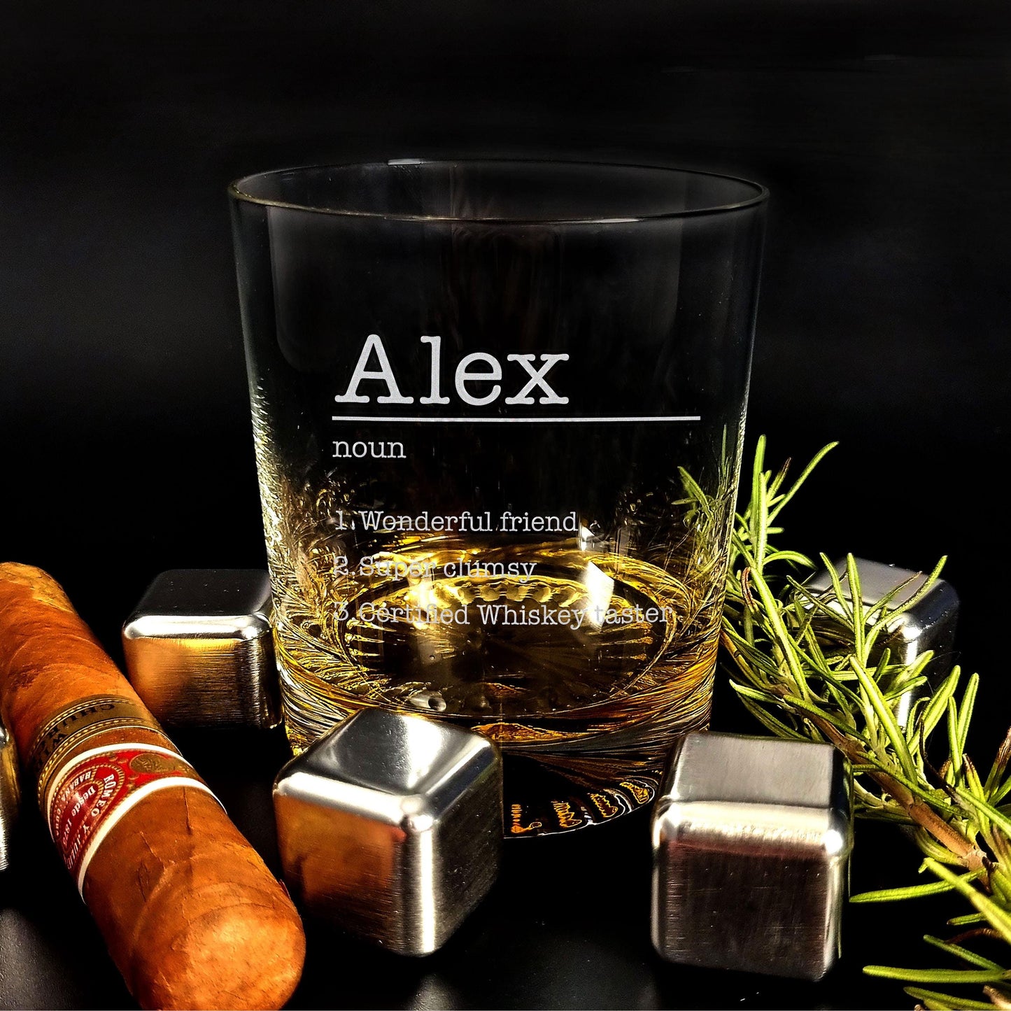 Personalized Name Definition Whiskey Glass Engraved Gifts Ideas Presents For Father Dad Colleague Birthday Christmas Fathers Day