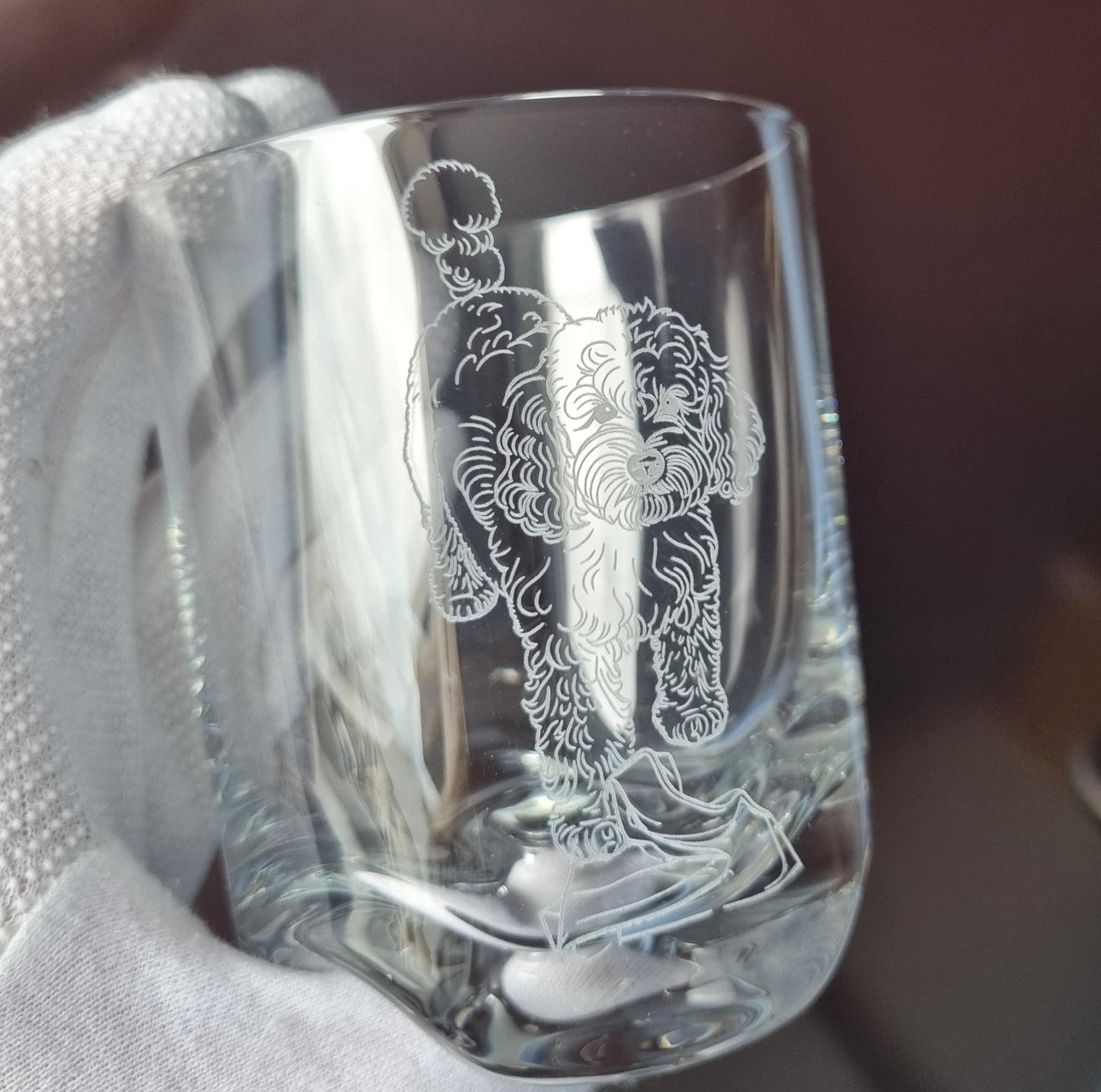 Hunde-Gedenkfoto, Papa-Whiskeyglas, personalisiertes Whiskyglas mit eingraviertem Haustierportrait, Vatertagsgeschenk zum Verlust eines Haustiers, graviertes Hundeglas