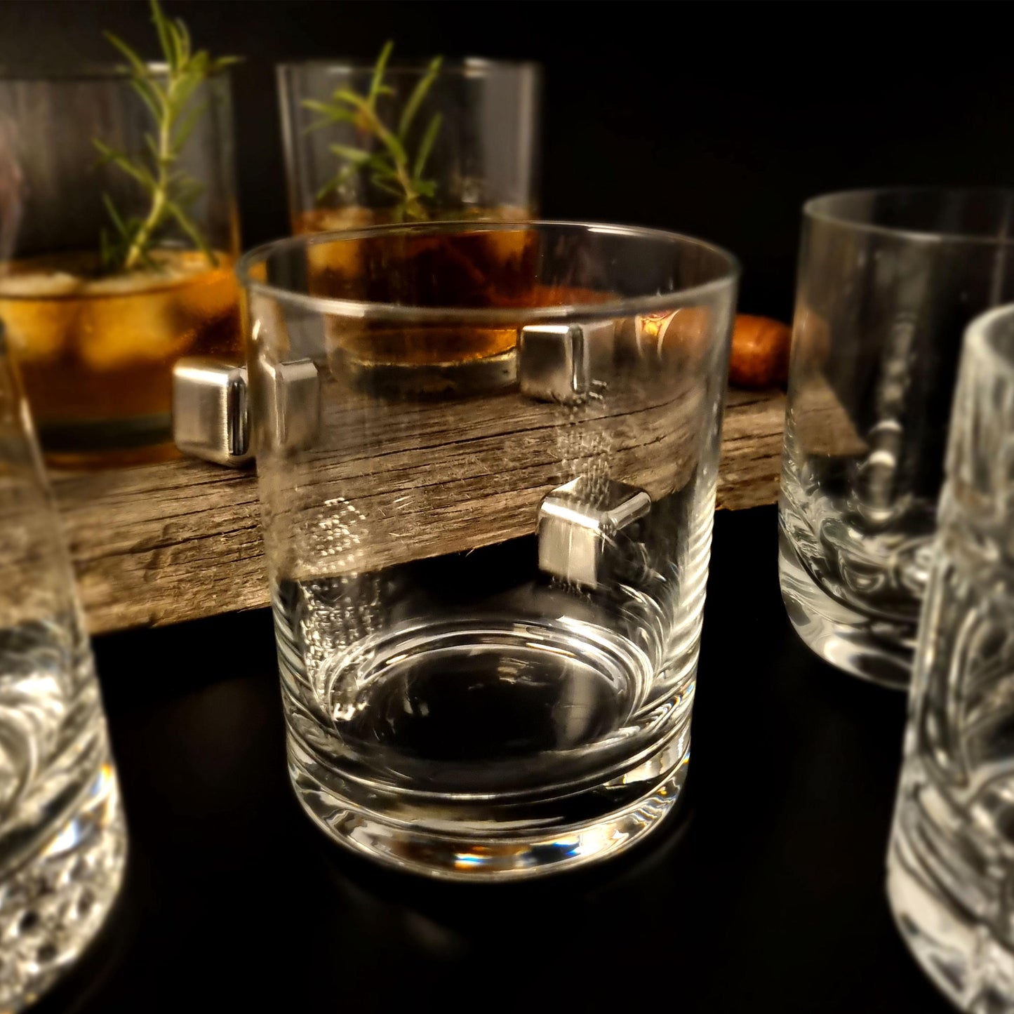 Custom Initials Whiskey Glasses Engraved with Personalization for Any Special Occasion, Bottom Engraved Glasses