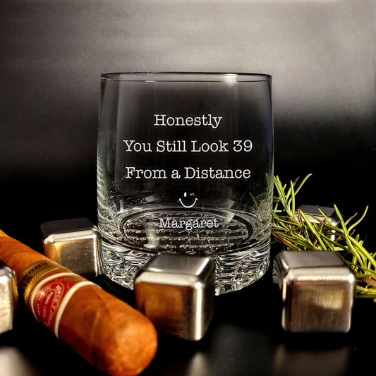 Funny Whiskey Glass Birthday Gift for Him Premium Engraved Glasses Birthday Gift for Whiskey Lover, Personalized Glass Gift for Men