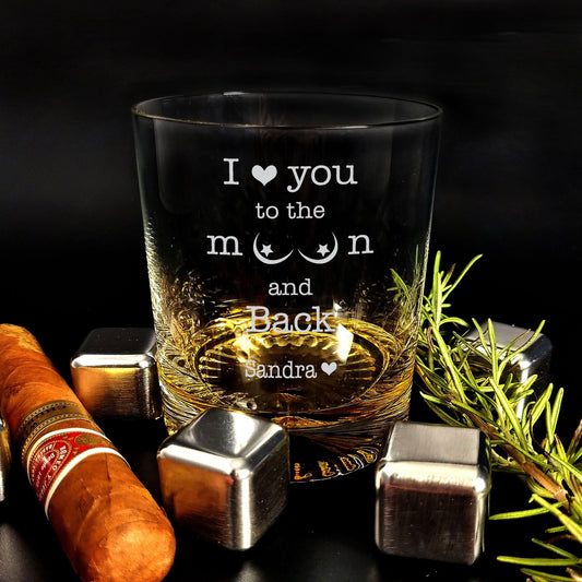 Personalisiertes „I Love You“-Whiskeyglas, Geschenk für ihn, Freundgeschenke, Geschenke für Männer, Geschenk für Ehemann, lustige Geschenke für ihn, Valentinstag